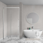 Aqua Vista Lokla Linea nisdeur - 140x200cm - incl. montageset - chroom SW1186363