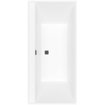 Villeroy & Boch Collaro kunststof inbouw duobad acryl rechthoekig 190x90x47cm mat zwart/stone white UBA199COR2NVRW SW354287
