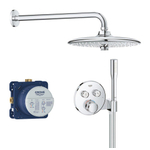 GROHE Grohtherm smartcontrol Regendoucheset Inbouw- hoofddouche 26cm - 2 functies - staafhanddouche 1 stand - wandarm - chroom SW209457