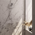 Brauer Chrome Edition Douchekraan opbouw - glijstang - 1 functie - 2 gladde knoppen - handdouche rond 3 standen - chroom SW1164596