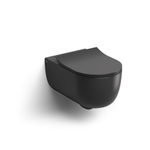 Clou Hammock randloze wandtoilet 37x56cm dunne zitting Keramiek Zwart mat SW692260