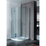 Crosswater Design New douchecabine kwartrond 80x80x195cm 1 draaideur zilver profiel helder glas SW276785