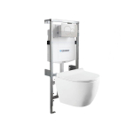 QeramiQ Salina Compact inbouwset met softclose zitting afdekplaat wit SW444766