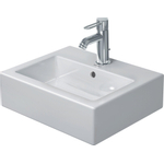 Duravit Vero fontein onderzijde geslepen 45x35cm met kraangat en overloop wit 0300306