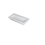 INK Kraft wastafel - 90x45x1cm - 1 wasbak - 0 kraangaten - wit mat SW439564