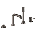 GROHE Essence New afbouwdeel voor 4-gats badrandcombinatie met omstel incl. baduitloop, handdouche en doucheslang 200cm hard graphite SW98800