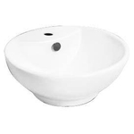 Best Design Class waskom 45x45x17cm rond 1 kraangat wit SW9962