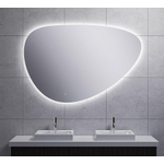 Wiesbaden Uovo Spiegel asymetrisch 140cm met spiegelverwarming met LED verlichting rondom dimbaar SW484787