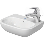 Duravit D-code fontein 36x27cm kraangat rechts met overloop wit 0296237