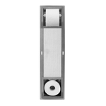 Looox Closed inbouw closetrolhouder - met reserverolhouder - 5 rollen - rvs geborsteld SW47984