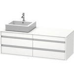 Duravit Ketho Wastafelonderkast 140x55.1x49.6cm Standaard greep met softclose spaanplaat wit Mat 0300735