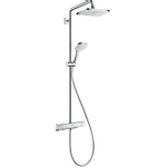 Hansgrohe Croma E280 showerpipe: met douchekraan thermostatisch m. 1jet hoofddouche m. 3jet handdouche multi en doucheslang 160cm chroom SW297280