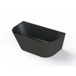 Arcqua Pinto half vrijstaand ligbad 180x80 mat zwart SW643377