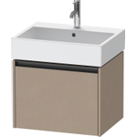 Duravit Ketho 2 wastafelonderbouwkast met 1 lade 58.4x46x44cm met greep antraciet Linnen mat SW772471