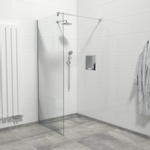 Saniclass Bellini Inloopdouche - 90x200cm - veiligheidsglas - band mat glas - anti kalk - chroom SW238193