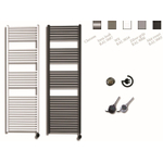 Sanicare Elektrische Design Radiator - 172x45 cm - 920 Watt - thermostaat chroom rechtsonder - zilver grijs SW536957