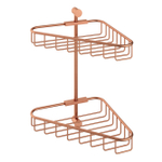 Hotbath Cobber dubbele hoekdraadkorf geborsteld koper SW74016