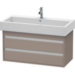 Duravit Ketho Wastafelonderkast 95x44x48cm Standaard greep met softclose spaanplaat Basalt Mat 0280189