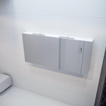 Mondiaz CUBB Spiegelkast - 150x70cm - 3 deuren - Talc (Wit) SW410128