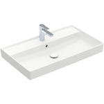 Villeroy & Boch Collaro meubelwastafel 80x47cm met overloop 1 kraangat ceramic+ stone white SW358316