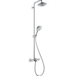Hansgrohe Raindance Select 240 AIR Showerpipe: met badkraan thermostatisch met Raindance S AIR hoofddouche met 3jet handdouche chroom 0450883