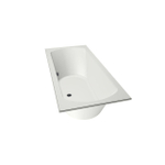 Xenz Lagoon ligbad - 180x80cm - met overloop - zonder afvoer - Acryl Edelweiss mat SW103177