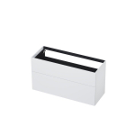 INK P2O Wastafelonderkast - 120x45x65cm - 2 lades - push 2 open - rechte opdekfronten MDF lak wit hoogglans SW207458