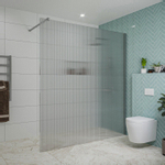 Fortifura Galeria inloopdouche - 180x200cm - ribbelglas - wandarm - chroom SW876957