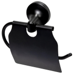 Haceka Aspen Toiletrolhouder - met klep - mat zwart SW654136