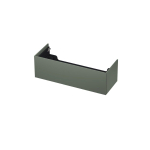 INK P2O Wastafelonderkast - 120x45x37.6cm - 1 lade - push 2 open - recht opdekfront - MDF lak Mat beton groen SW439448