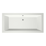 Xenz Society ligbad - 190x90cm - met overloop - zonder afvoer - Acryl Edelweiss mat SW103312