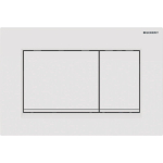 Geberit Sigma30 bedieningplaat, 2-toets spoeling frontbediening voor toilet 24.6x16.4cm wit/matwit SW420211