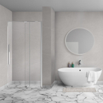 Aqua Vista Taviano Linea nisdeur - 110x200cm - incl. montageset - chroom SW1244424