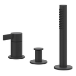 IVY Pact Badrandcombinatie - 3-weg - mengkraan - uittrekbare handdouche - zonder uitloop - Mat zwart PED SW1031157