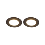 QAZQA Blanca Inbouwspot - set van 2 - 9x9cm - incl. LED - 3 staps dimbaar - IP44 - mat zwart SW1209737