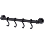 Mora Garden Wandbeugel 49cm met 4 haken Industrieel Zwart SW419877