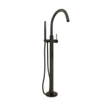 Brauer Black Edition Staande Badkraan - handdouche staaf 1 stand -2 gladde knoppen - PVD - mat zwart SW353735