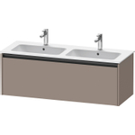 Duravit Ketho 2 wastafelonderbouwkast met 1 lade voor dubbele wastafel 128x48x44cm met greep antraciet basalt mat SW772055