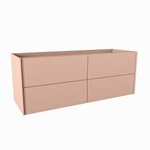 Mondiaz TENCE wastafelonderkast - 130x45x50cm - 4 lades - uitsparing links en rechts - push to open - softclose - Rosee SW1016383