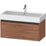 Duravit Ketho 2 wastafelonderbouwkast met 1 lade 98.4x46x44cm met greep antraciet noten mat SW773089