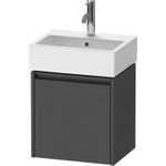 Duravit Ketho 2 wastafelonderbouwkast met 1 deur 43.4x33.8x44cm links, met greep antraciet grafiet mat SW773006