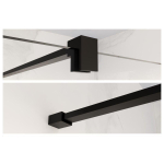 Fortifura Galeria inloopdouche verlengde stabilisatiestang 200cm los incl.bevestigingsmaterialen - mat zwart SW927767