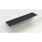 Arcqua Marble Topdeck - 160.5x46x1.5cm - cast marble - mat zwart SW909472