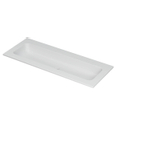 INK Aspekt wastafel - 120x45x1.5cm - 1 wasbak - 0 kraangaten - porselein wit mat SW439547