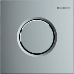 Geberit type 01 urinioir bedieningsplaat - pneumatisch - ronde knop - glans chroom 0700531