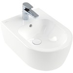 Villeroy & Boch Avento wandbidet 1 kraangat met overloop met verdekte bevestiging ceramic+ wit SW106449