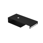 INK Smart XL Fonteinplateau - 100x45x20cm - tbv enkele waskom - zonder kraangat - handdoekhouder links - staal zwart mat SW798196