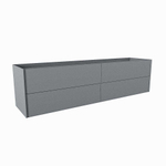 Mondiaz TENCE wastafelonderkast - 190x45x50cm - 4 lades - uitsparing rechts - push to open - softclose - Plata SW1016448