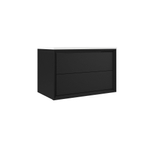 Adema Prime Core Wastafelonderkast - 80x55x45cm - 2 lades - Push to open - MDF - mat zwart SW892683