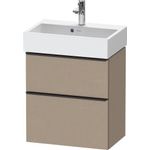 Duravit D-Neo wastafelonderkast 58.4x62.5x37.2cm 2 lades Linnen Mat SW641097